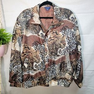 VINTAGE Leopard Print Windbreaker